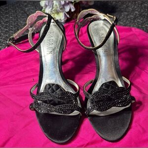 Lauren Ralph Lauren Glitter Sandal Heels EPC Size 5.5 Excellent Preloved Conditi